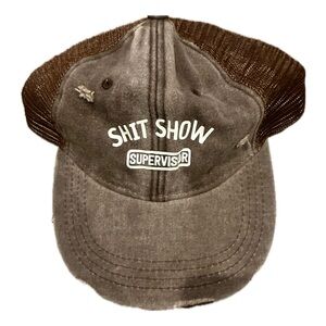 Brown and Gray Trucker Hat